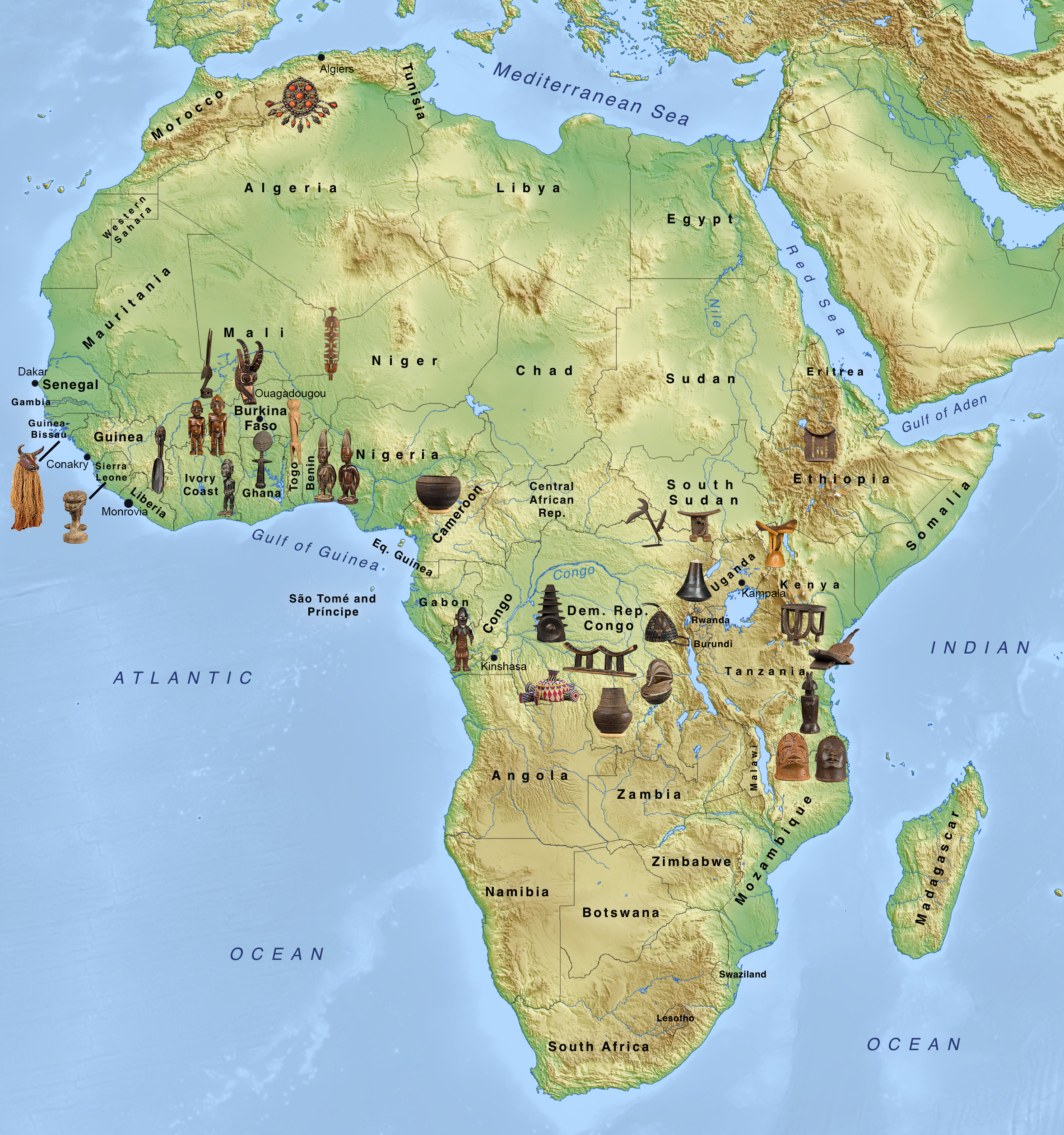 Physical Map of Africa · African Brilliance · Omeka S